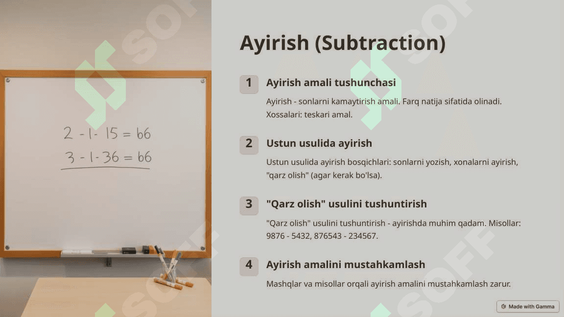 Algebraik Elementlarni  O'rgatish Metodikasi 3