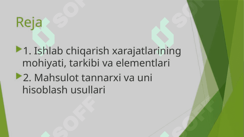 Kichik biznes va tadbirkorlik sub’ektlarida ishlab chiqarish xarajatlari va mahsulot tannarxi tahlili 2