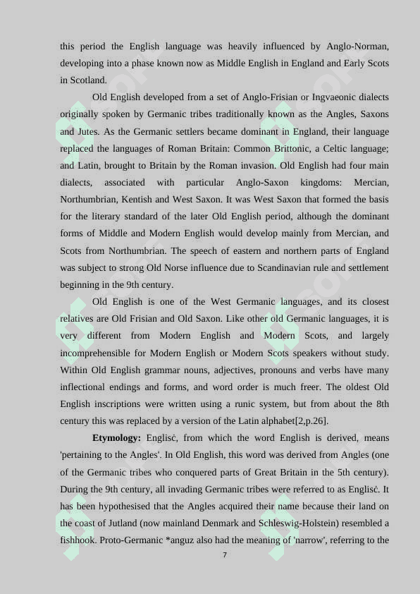 Contribution of Northumbrian poetry to origin of Old English literature. 7