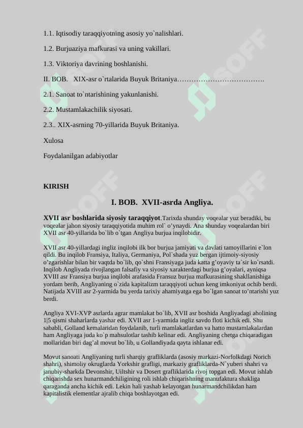 XVII – XIX –ASRLARDA ANGLIYA 2