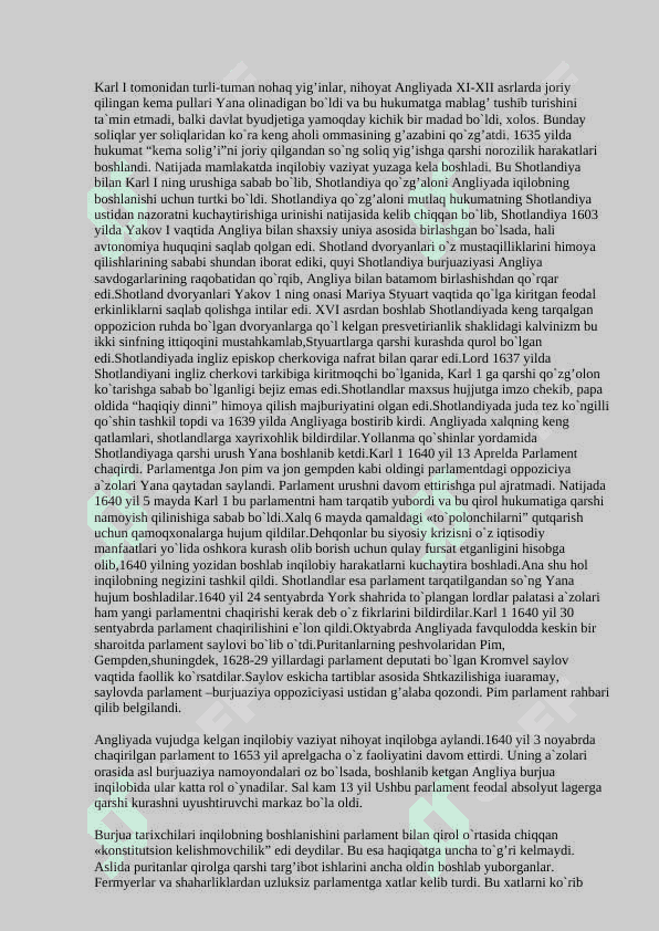 XVII – XIX –ASRLARDA ANGLIYA 6