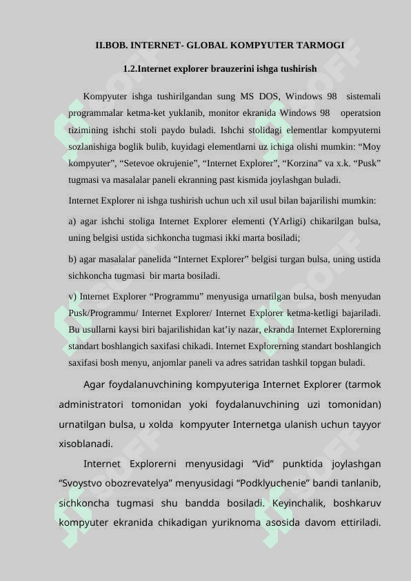 INTERNET TEXNOLOGIYALARI BILAN ISHLASH 8