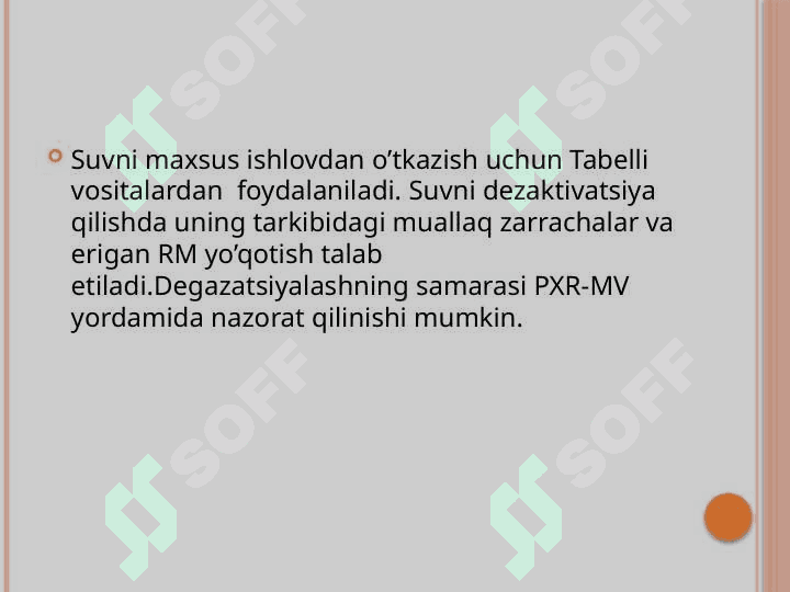 Ochiq suv manbalarini sanitar tavsiflash xaritasini tuzish. 4