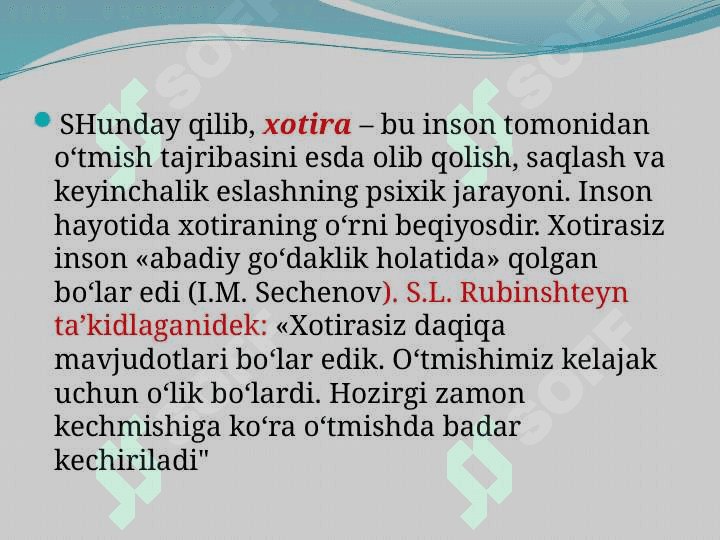 XOTIRA MEXANIZMLARI 3
