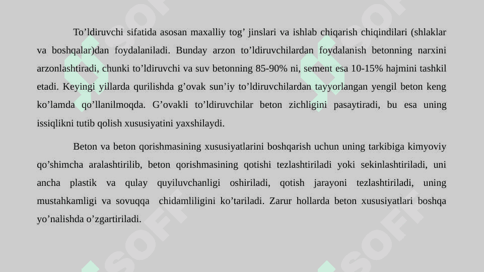 “Beton va temir-beton texnologiyasi” faniga kirish 3