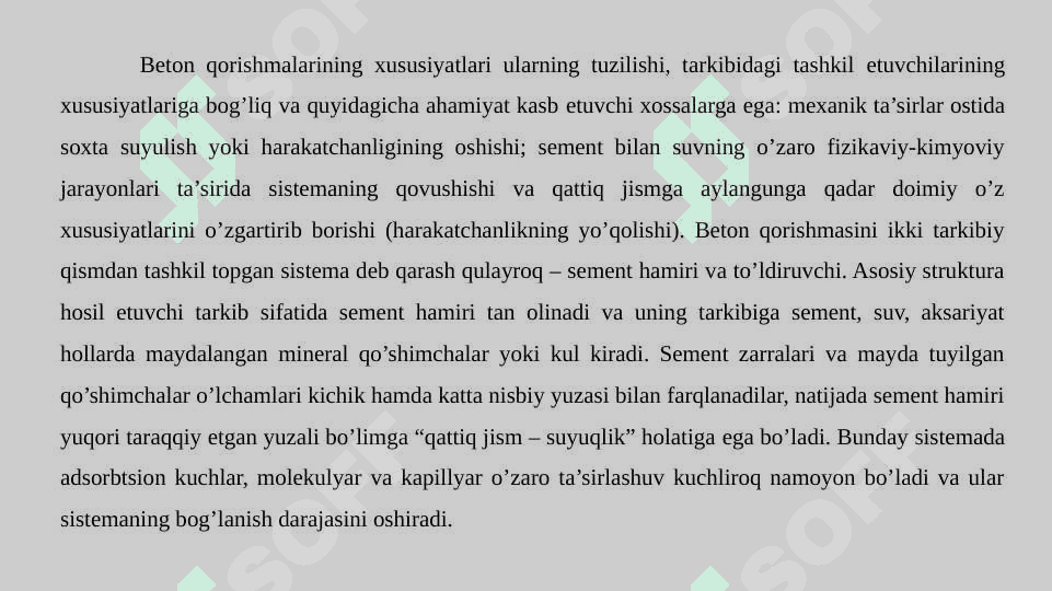 Beton qorishmalarining xususiyatlari 3