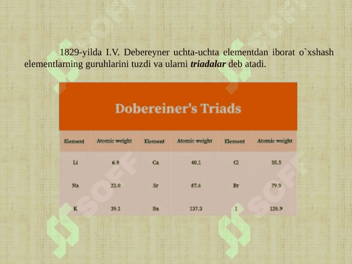 D.I. Mendeleyevning elementlar davriy qonuni va kimyoviy elementlar davriy sistemasi 5