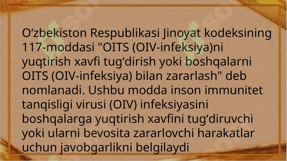 Oʻzbekiston Respublikasi Jinoyat kodeksining 117-moddasi 2