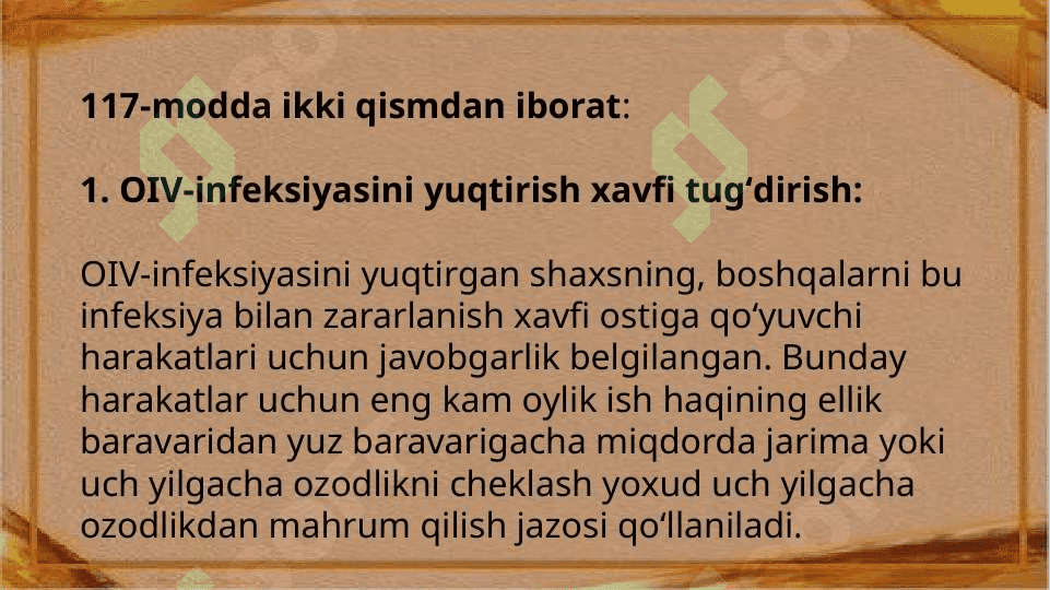 Oʻzbekiston Respublikasi Jinoyat kodeksining 117-moddasi 4
