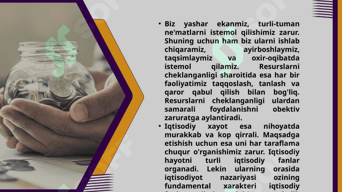Iqtisodiy nazariyasi fanining predmeti 3