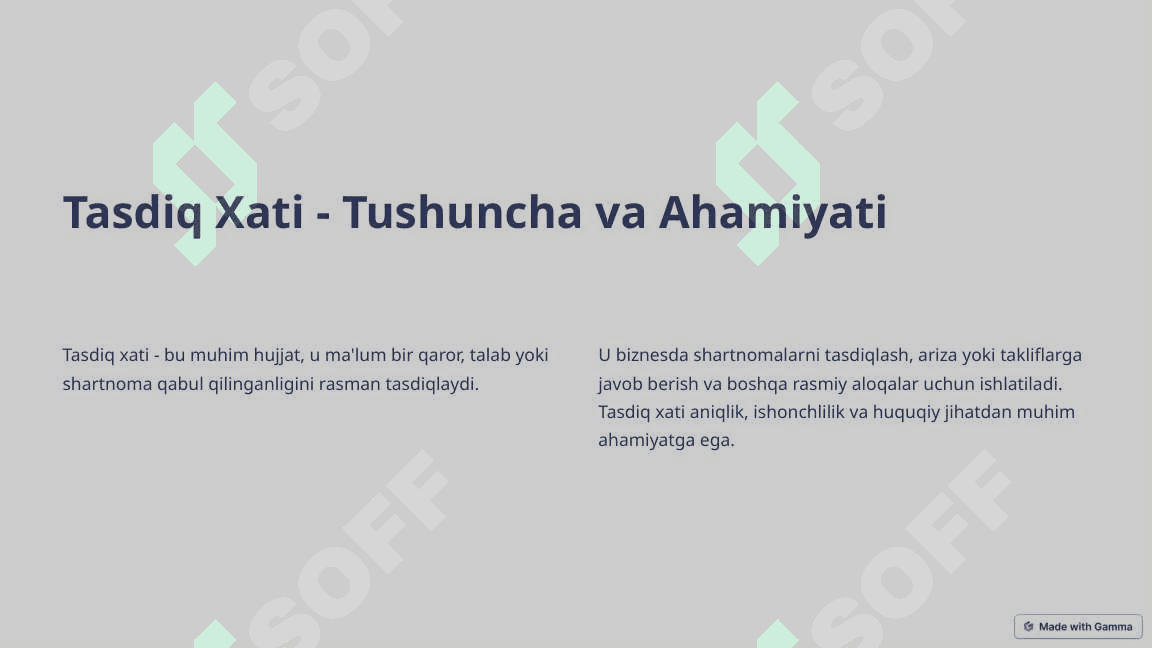 Tasdiq Xati, Farmoyish Xati va Eslatma Xatlari 2