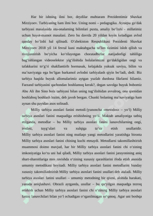 Milliy tarbiya asoslari faninining ilmiy tadqiqot metodlari 2