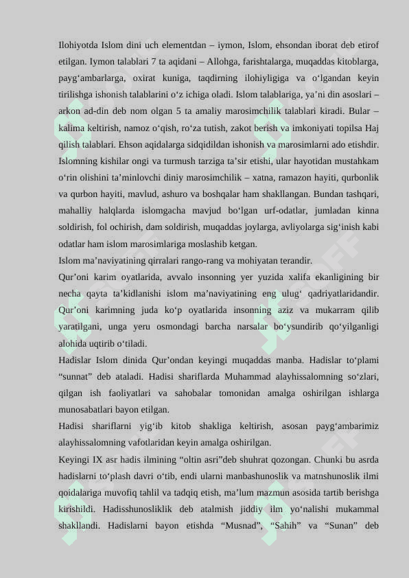 Islom insonmaʼnaviy madaniyatini tarbiyalash omillari haqida 4
