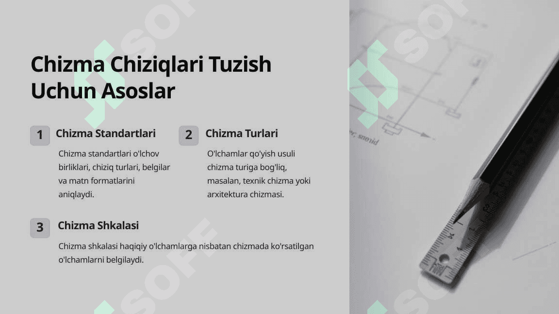 Chizma Chiziqlari O'lchamlarini Qo'yish 2