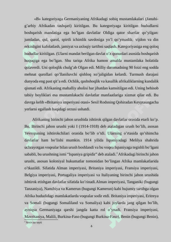 XX asrning birinchi yarmida tropik Afrika davlatlari 6