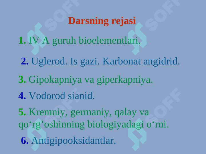 IV Aguruh bioelementlari 2