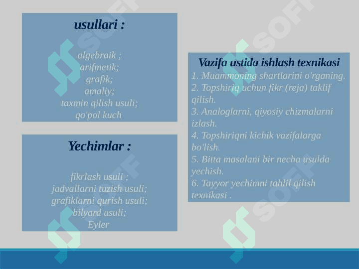 Boshlang'ich sinflarda nostandart masalalar yechish metodikasi 5