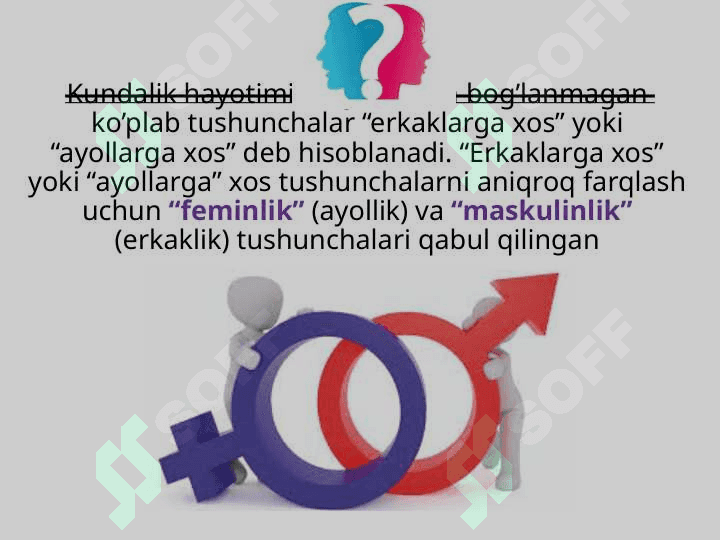 Genderning ijtimoiy tavsifi. Gender pedagogikasi. 5
