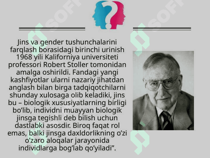 Genderning ijtimoiy tavsifi. Gender pedagogikasi. 6