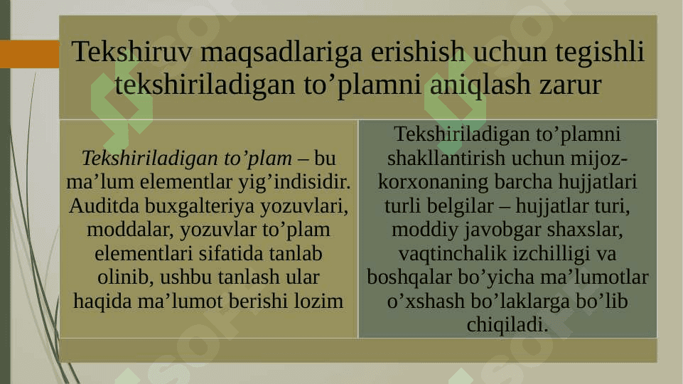 Auditorlik tanlash slayd 8