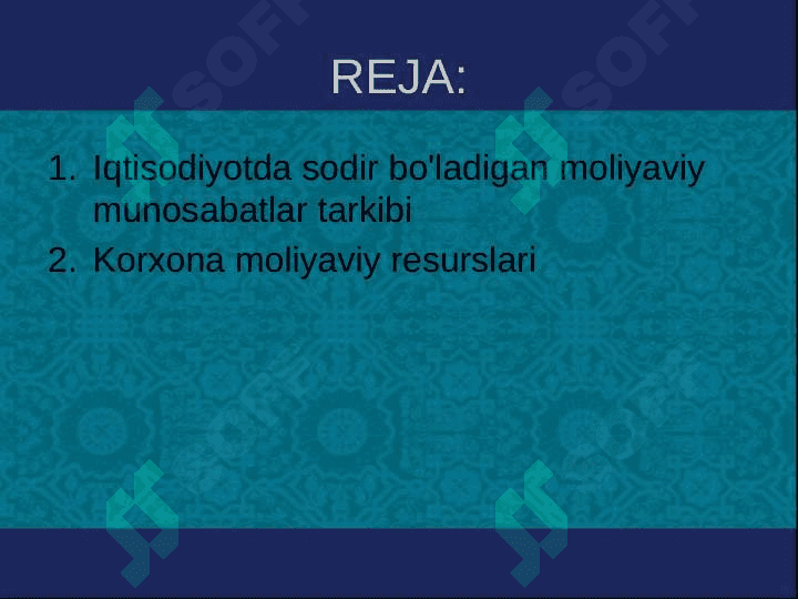 Korxonalarning moliyaviy resurslari 2