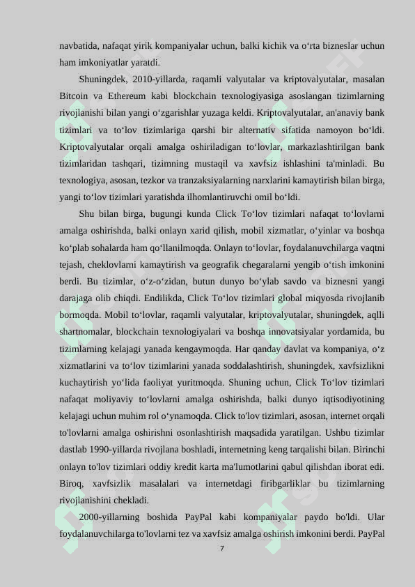 CLICK TO‘LOV TIZIMIDA ISHLASH TEXNOLOGIYASI. 6