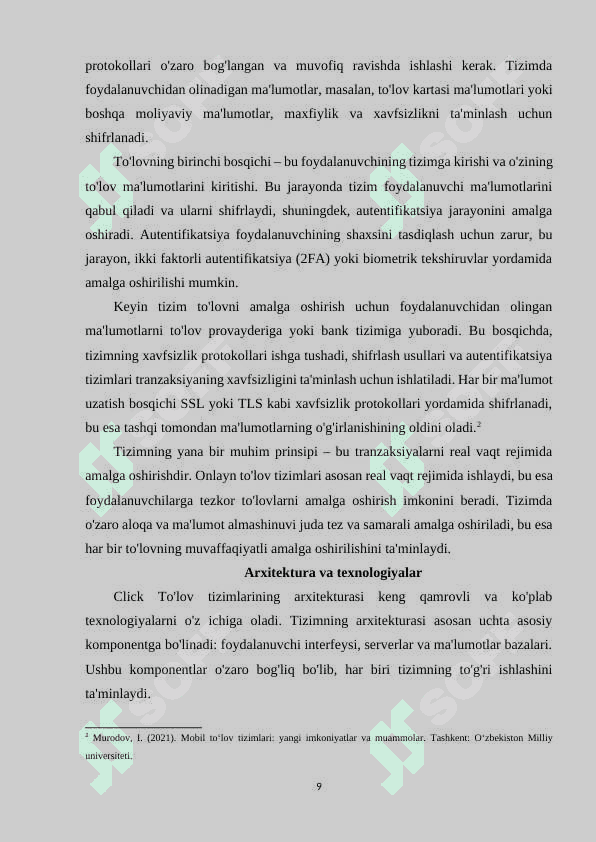CLICK TO‘LOV TIZIMIDA ISHLASH TEXNOLOGIYASI. 8