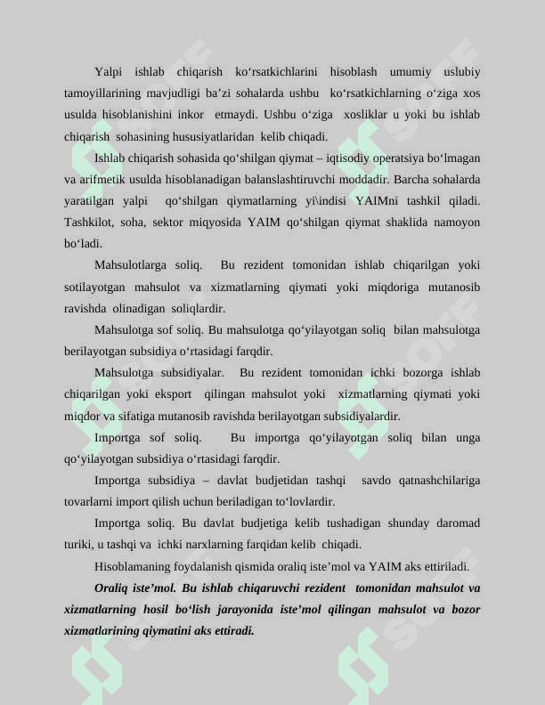 Milliy hisobchilik tuzilmasi dagi boshqa koʻrsatkichlar 4