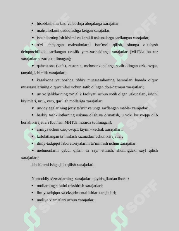 Milliy hisobchilik tuzilmasi dagi boshqa koʻrsatkichlar 6