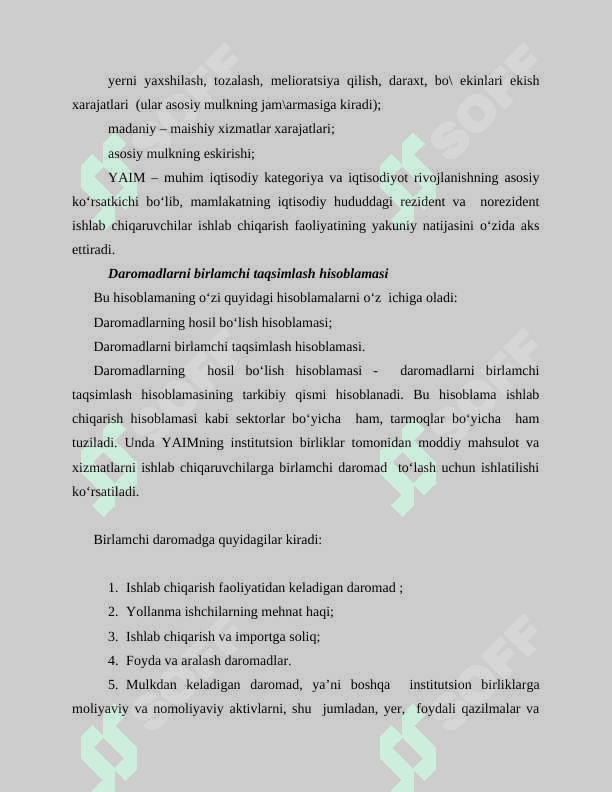 Milliy hisobchilik tuzilmasi dagi boshqa koʻrsatkichlar 8