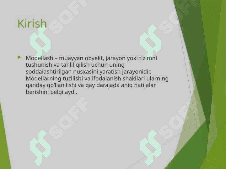 Modellarning tuzilmaviy va keltirilgan shakllari 3