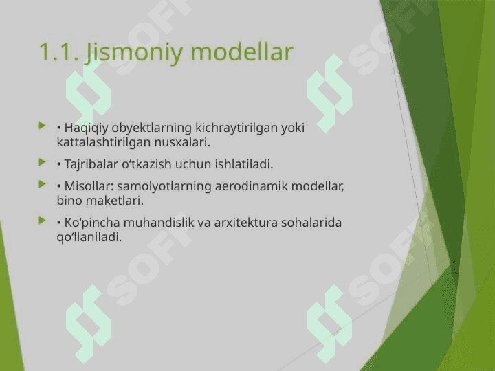 Modellarning tuzilmaviy va keltirilgan shakllari 4