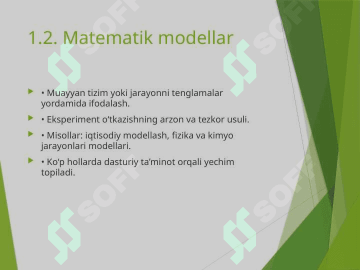 Modellarning tuzilmaviy va keltirilgan shakllari 5