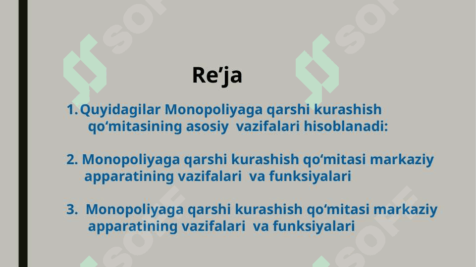 Monopoliyaga qarshi qonunchilik va uni O’zbekistonda qo’llashning o’ziga xos xususiyatlari 2