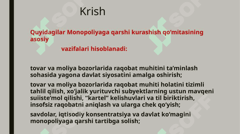 Monopoliyaga qarshi qonunchilik va uni O’zbekistonda qo’llashning o’ziga xos xususiyatlari 3