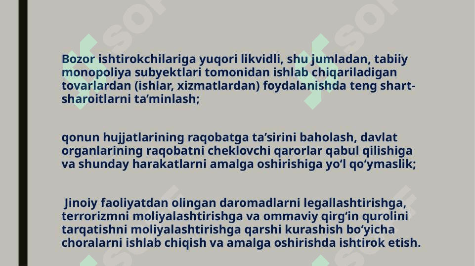 Monopoliyaga qarshi qonunchilik va uni O’zbekistonda qo’llashning o’ziga xos xususiyatlari 4