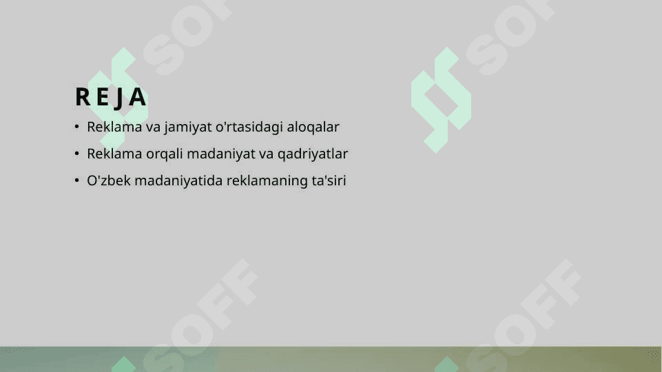 Reklamaning ijtimoiy mazmun mohiyati. 2