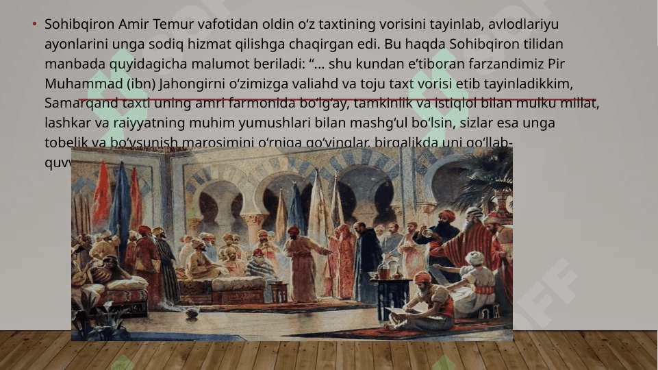 Temuriylar davrida Movarounnahr va Xuroson 4