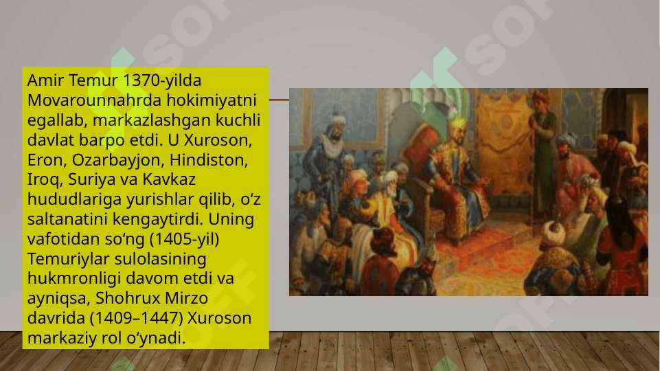 Temuriylar davrida Movarounnahr va Xuroson 5
