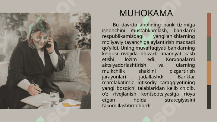 Xizmatlar sohasi korxonalarida moliyaviy munosabatlar 6