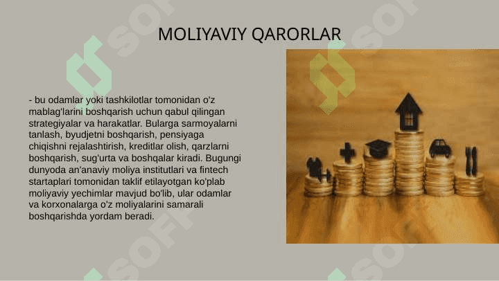 Uy xo'jaliklari qabul qiladigan moliyaviy qarorlar 3