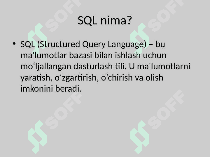 SQL_Strukturaviy So‘rov Tili. 2