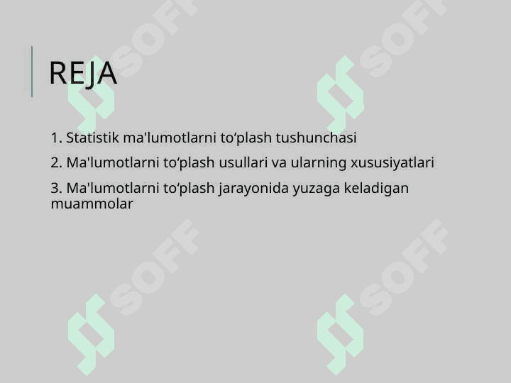 Statistik ma'lumotlarni to‘plash metodlari 2