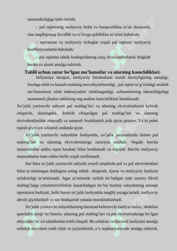 Pul oqimlari tahlili 3