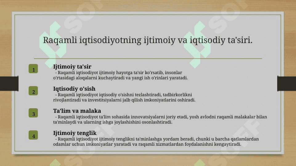 Raqamli iqtisodiyotning rivojlanish darajasini baholash mezonlari 7