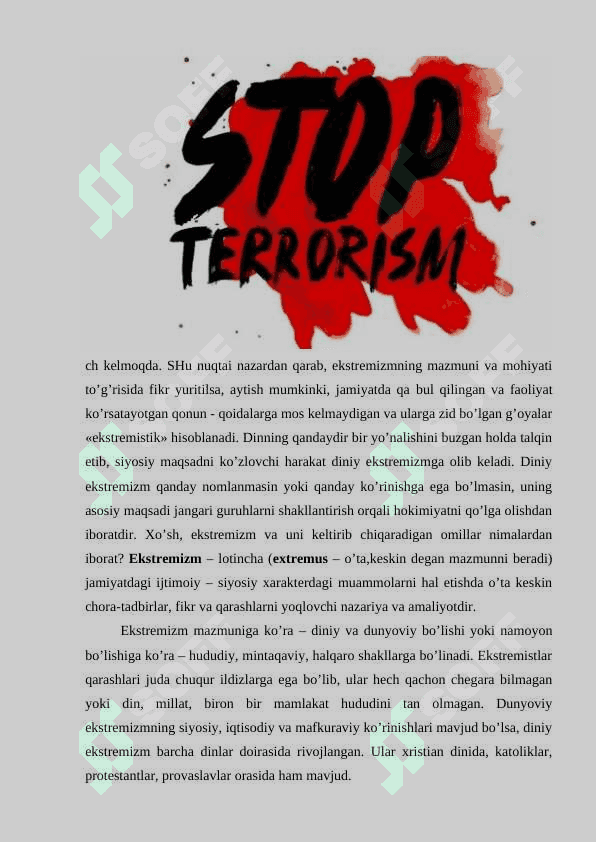 xalqaro tashkilotlarning terrorizmga qarshi kurashining ahamiyati 2