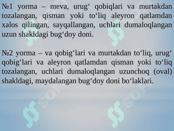 Bugʻdoy donidan navli yormalar olish texnologiyasi 3