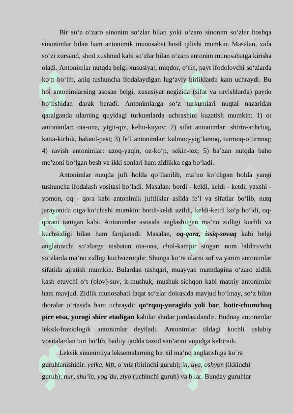 O’zbek imo ishora tilida lugʻat tarkibining shakil va mano munosabatlari 8