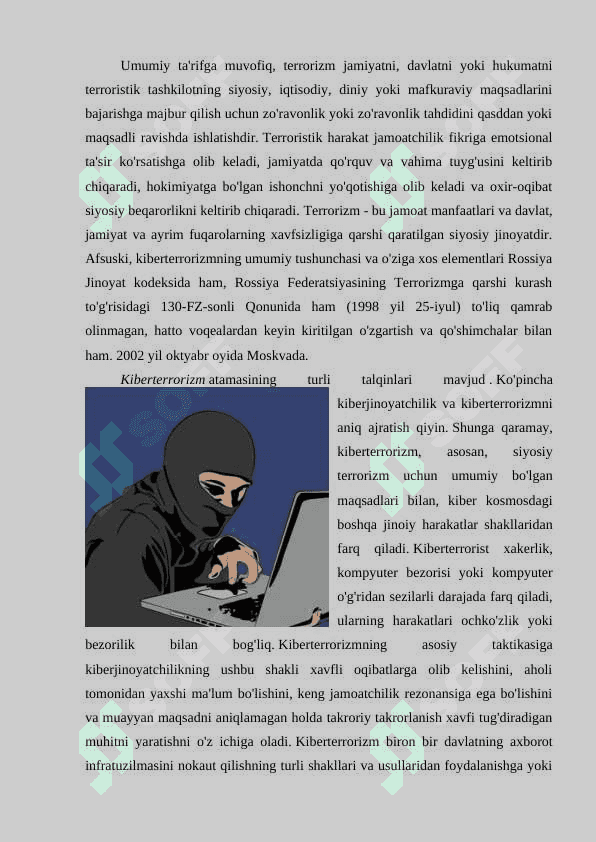 Kiberterorizm va undan himoyalanish 8