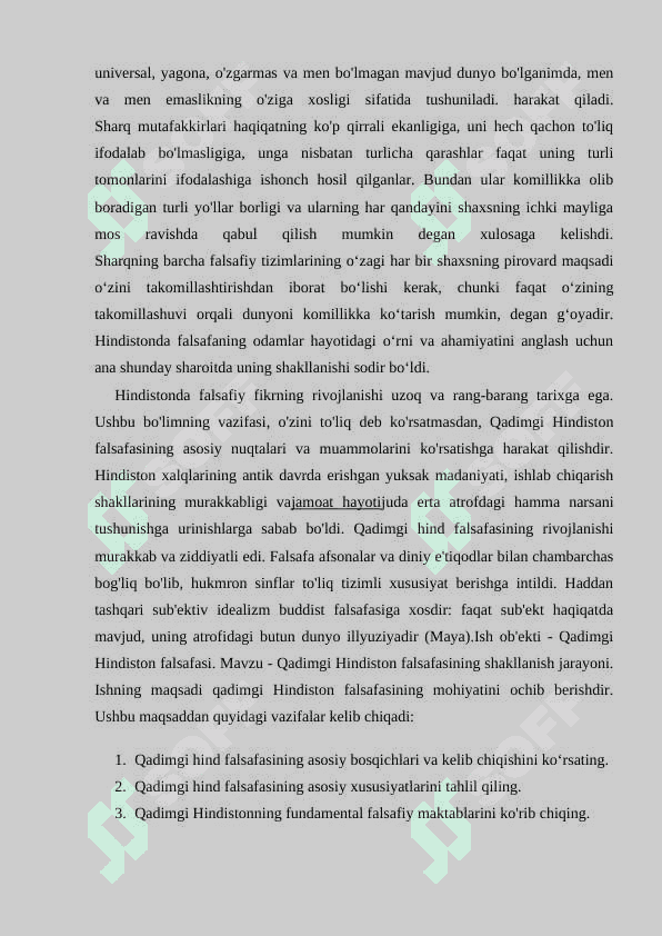 Hind falsafasi 2